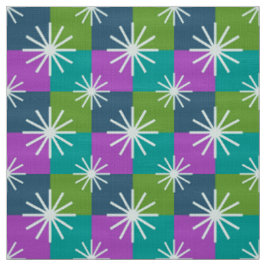 MERMAID - Mid Century Modern op Retro Checkerboard Stof