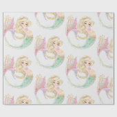 Mermaid Moeder om te worden Cadeaupapier (Vlak)