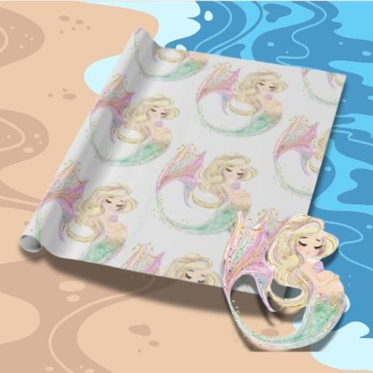 Mermaid Moeder om te worden Cadeaupapier