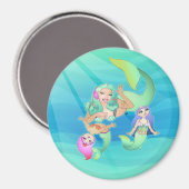 Mermaid Mommy and Daughters Magnet (Voorkant / Achterkant)