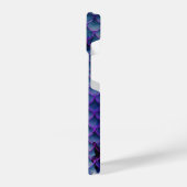 Mermaid Monogram Blue en Paarse iPhone 14 Hoesjes Hoesje (Linkerkant)