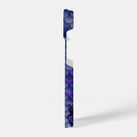 Mermaid Monogram Blue en Paarse iPhone 14 Hoesjes iPhone Hoesje (Linkerkant)