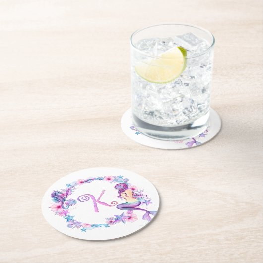 Mermaid Monogram K Onderzetter (Insitu)