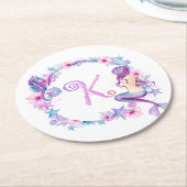 Mermaid Monogram K Onderzetter (Gebogen)