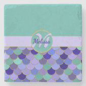 🧜‍♀️ 🌊 Mermaid Monogram Onderzetter (Voorkant)