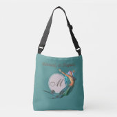 Mermaid Monogram Prachtige Blauwgroen Aangepast Crossbody Tas (Voorkant)