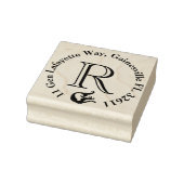 Mermaid Monogram Return-adres Rubberstempel (Stempel)