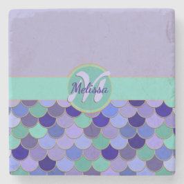 🧜♀️ Mermaid Monogram Stenen Onderzetter