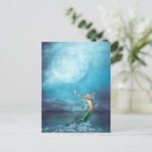 Mermaid Moon Briefkaart (Staand voorkant)