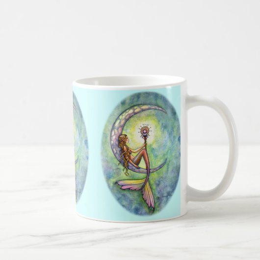 Mermaid Moon Coffee Mok by Molly Harrison (Rechts)