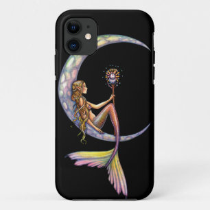 Mermaid Moon Fantasy Art iPhone 11 Hoesje