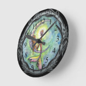 Mermaid Moon Fantasy Art Clock van Molly Harrison Ronde Klok (Hoek)
