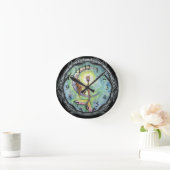 Mermaid Moon Fantasy Art Clock van Molly Harrison Ronde Klok (Huis)