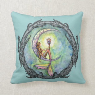 Mermaid Moon Fantasy Art Sierkussen