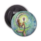 Mermaid Moon Fantasy Art van Molly Harrison Button Flesopener (Voorkant)
