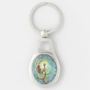 Mermaid Moon Fantasy Art van Molly Harrison Sleutelhanger