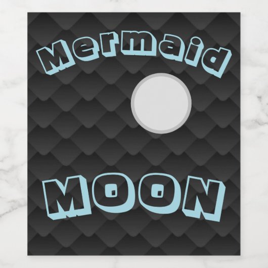 Mermaid Moon Fles Label Wijn Etiket (Enkel label)