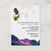 *~* Mermaid Moon Mystic Agate Galaxy Visitekaartje (Achterkant)