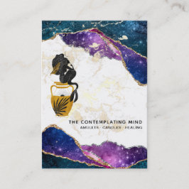 *~* Mermaid Moon Mystic Agate Galaxy Visitekaartje