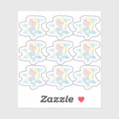 Mermaid Moon Mystical Pink Hair Zee Siren Planner Sticker (Vel)