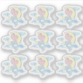 Mermaid Moon Mystical Roze Haar Zee Sirene Planner Sticker (Voorkant)
