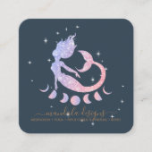 Mermaid moon noemt marineschopster avond vierkante visitekaartje (Voorkant)