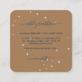 Mermaid moon noemt marineschopster avond vierkante visitekaartje (Achterkant)