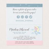 Mermaid Moon & Stars Mystical Bath Hartelijk dank Kaart (Binnenkant ongevouwen)