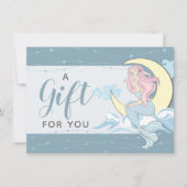Mermaid Moon Stars Mystical Gift Certificate Kaart (Voorkant)