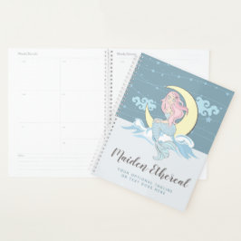 Mermaid Moon & Stars Mystical Pink Hair Zee Siren Planner