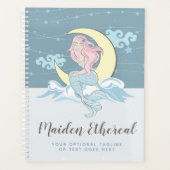 Mermaid Moon & Stars Mystical Pink Hair Zee Siren Planner (Voorkant)