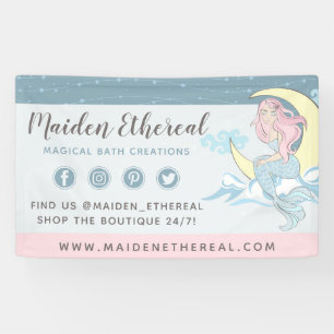 Mermaid Moon & Stars Mystical Pink Hair Zee Siren Spandoek