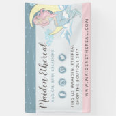 Mermaid Moon & Stars Mystical Pink Hair Zee Siren Spandoek (Verticaal)