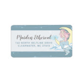 Mermaid Moon & Stars Mystical Zee Siren Adres Etiket (Voorkant)