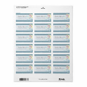 Mermaid Moon & Stars Mystical Zee Siren Adres Etiket (Full Sheet)