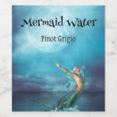 Mermaid Moon Wijn Etiket (Enkel label)