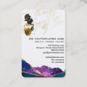 *~* Mermaid Mystic Agate Galaxy Luna Visitekaartje (Achterkant)