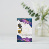 *~* Mermaid Mystic Agate Galaxy Moon Visitekaartje (Staand voorkant)