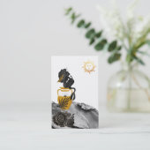 *~* Mermaid Mystic Sun Gold Luna Visitekaartje (Staand voorkant)