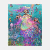 Mermaid n Jellyfish Fleece Blanket Deken (Voorkant)