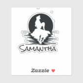 Mermaid Name Black silhouette Sticker (Vel)