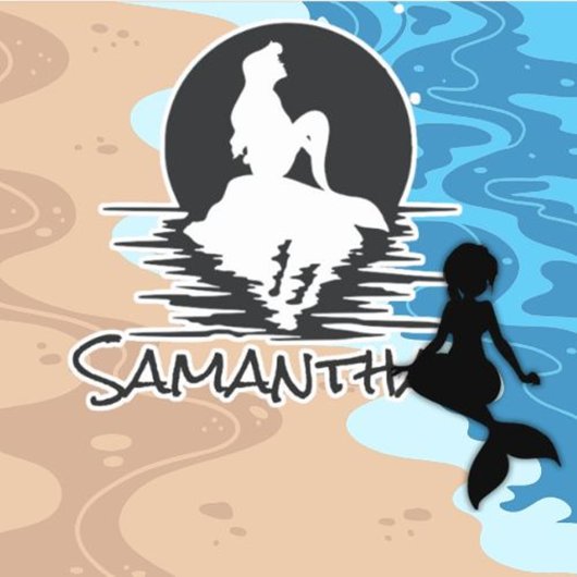 Mermaid Name Black silhouette Sticker