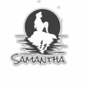 Mermaid Name Black silhouette Sticker (Voorkant)