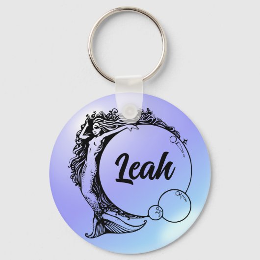 Mermaid Name Custom Sleutelhanger - Leah (Voorkant)