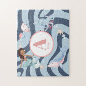 Mermaid Name Jigzaag Puzzle Legpuzzel (Verticaal)