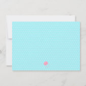 Mermaid nodigt een meisjesverjaardag uit kaart (Achterkant)