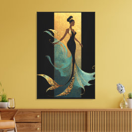MERMAID NOIR SERIE #1 CANVAS AFDRUK