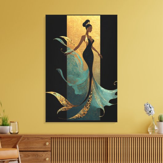 MERMAID NOIR SERIE #1 CANVAS AFDRUK (Insitu (Woonkamer))
