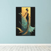 MERMAID NOIR SERIE #1 CANVAS AFDRUK (Insitu (Houten vloer))