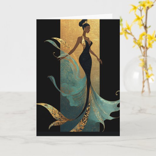 MERMAID NOIR SERIE #1 KAART (Gele Bloem)
